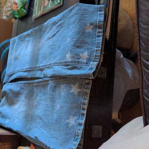 London Blues size 7/8 flared star printed jeans - Picture 6 of 8